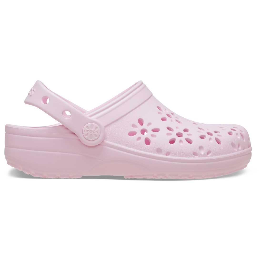 Champs Sports Crocs Girls Floral Cutout Clogs available now at