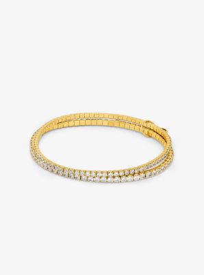 Michael Kors Precious Metal-Plated Brass Double Wrap Tennis