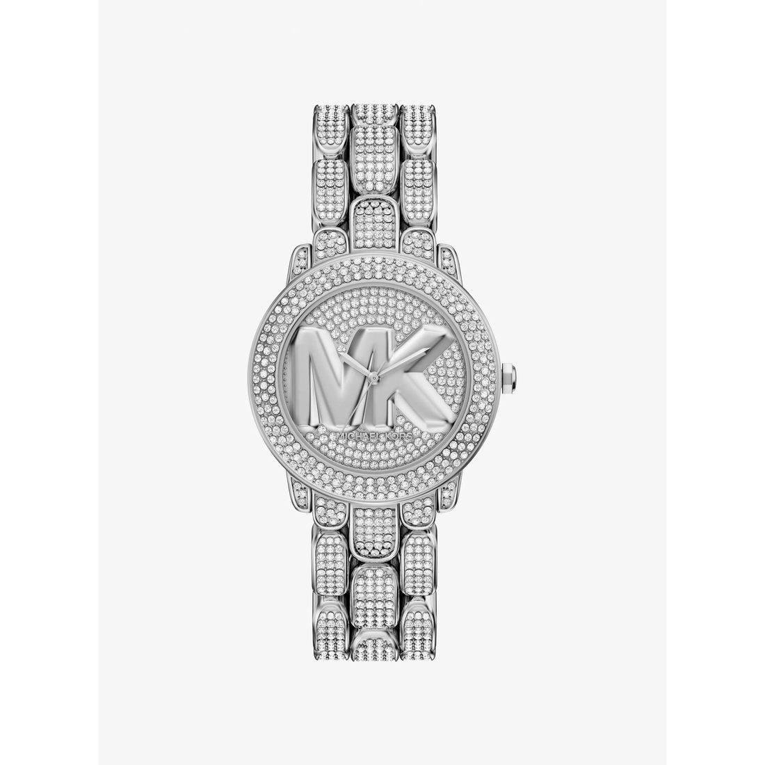 Michael Kors Silver Diamond-Accented Watch Michael Kors Brinkley Silver Dial with Diamonds Silver Steel  main image 3