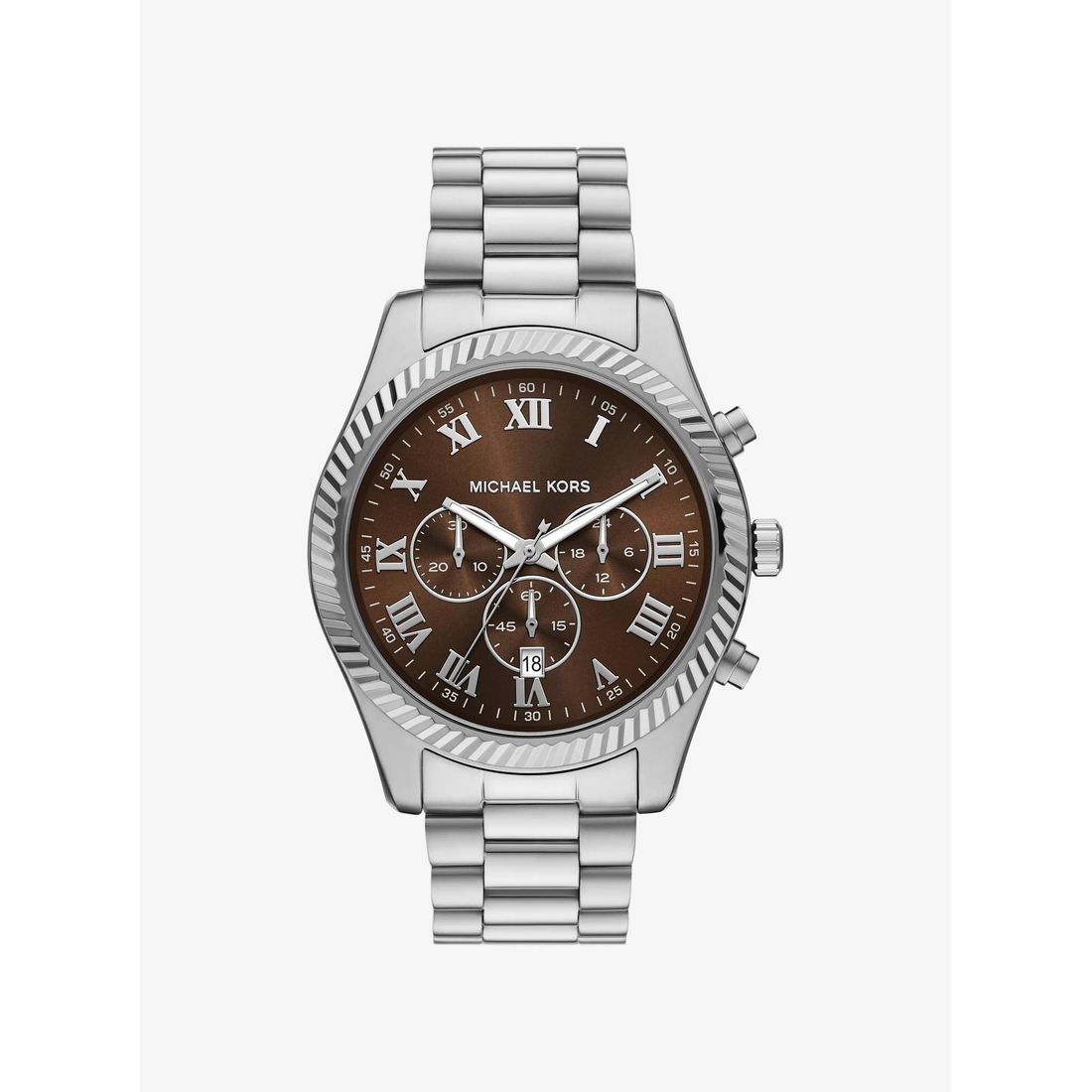 Michael Kors Oversized Lexington Silver-Tone Watch