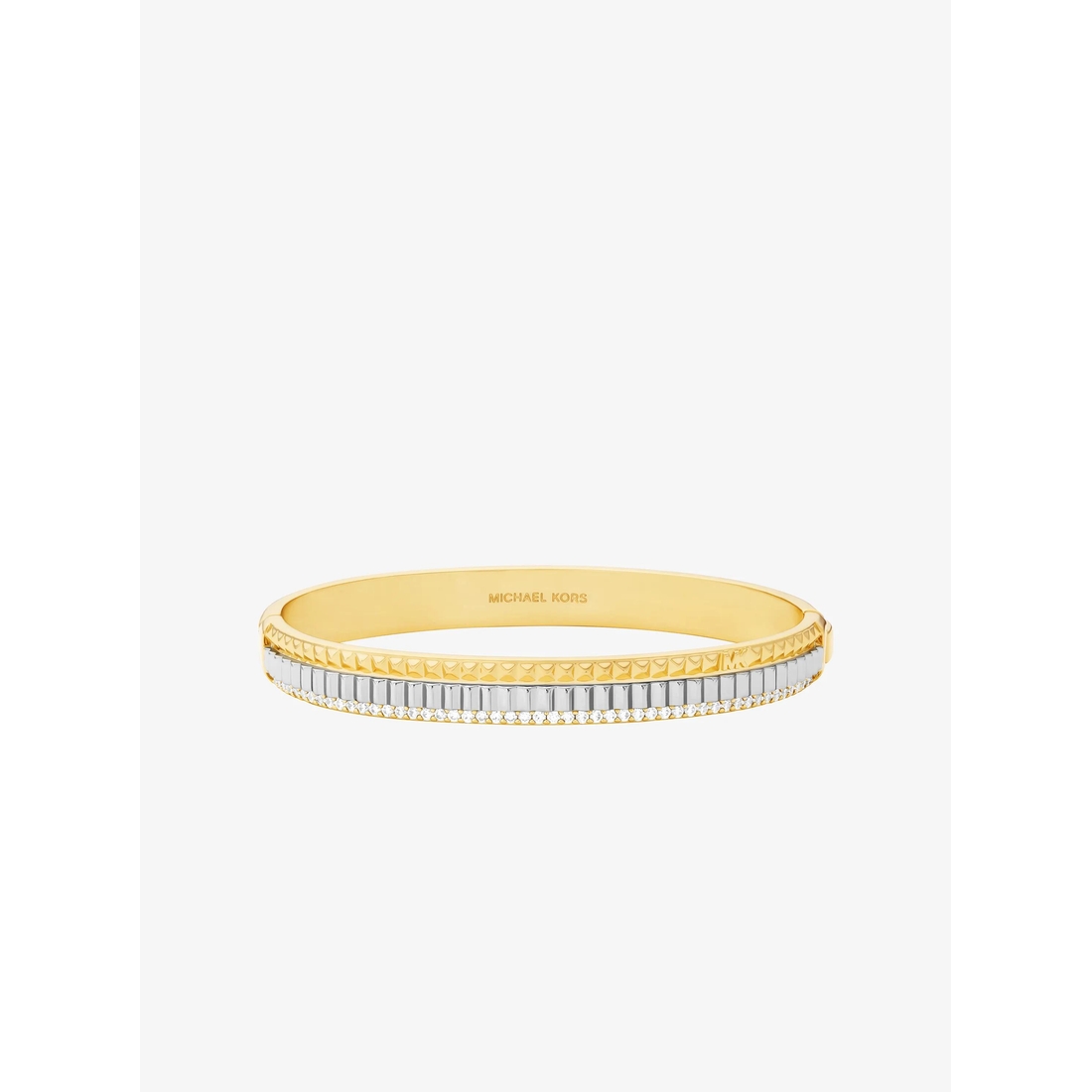 Michael Kors Pavé Two-Tone Fluted Bangle