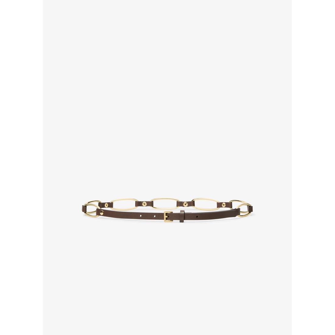 Michael Kors Chain Link Leather Belt