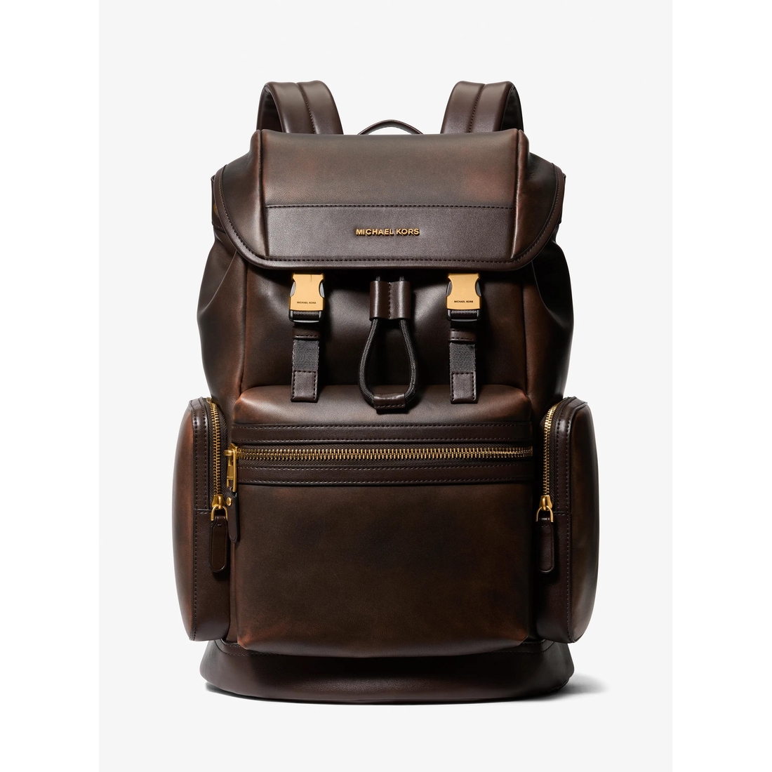Michael Kors Hudson Burnished Leather Backpack