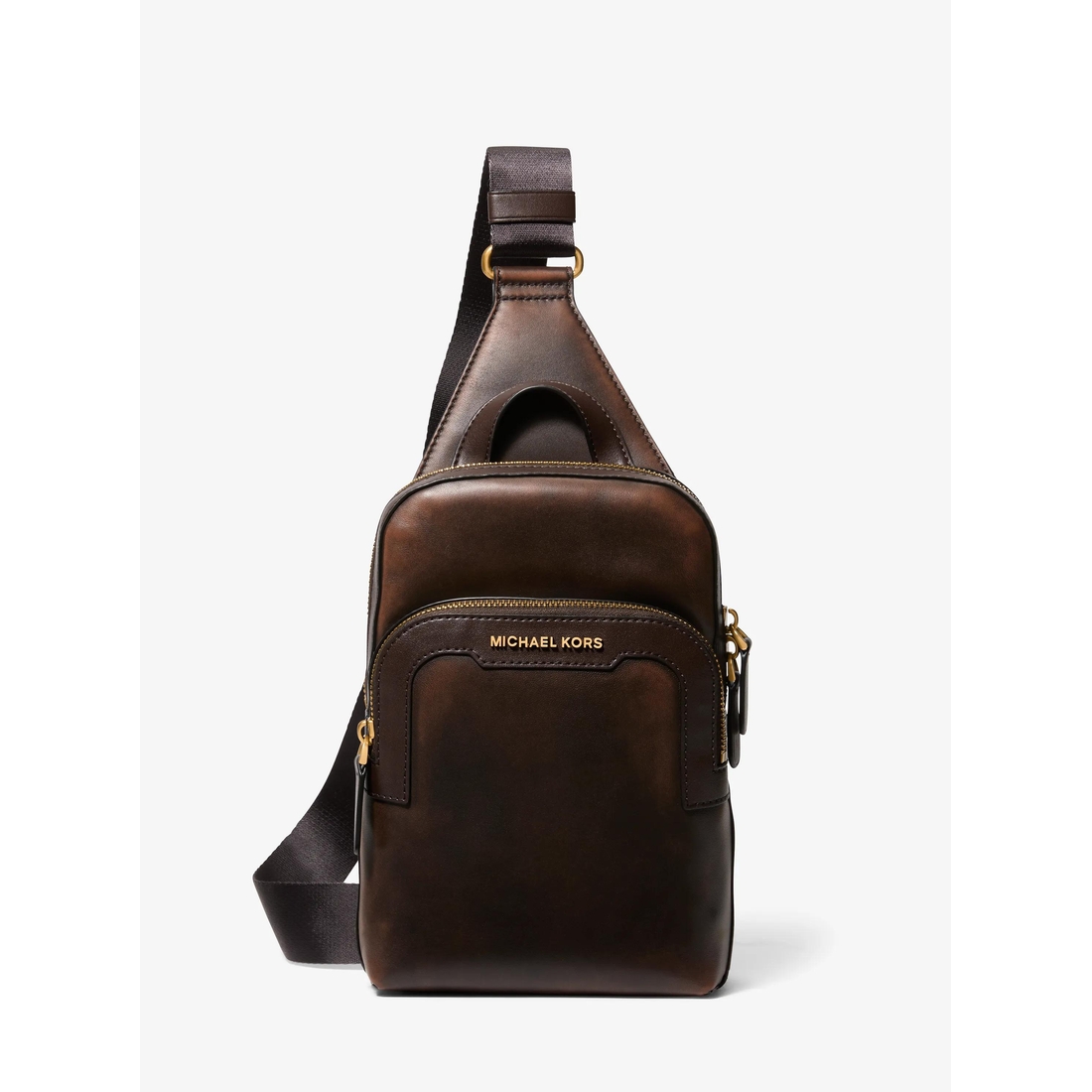 Michael Kors Hudson Medium Burnished Leather Sling Bag