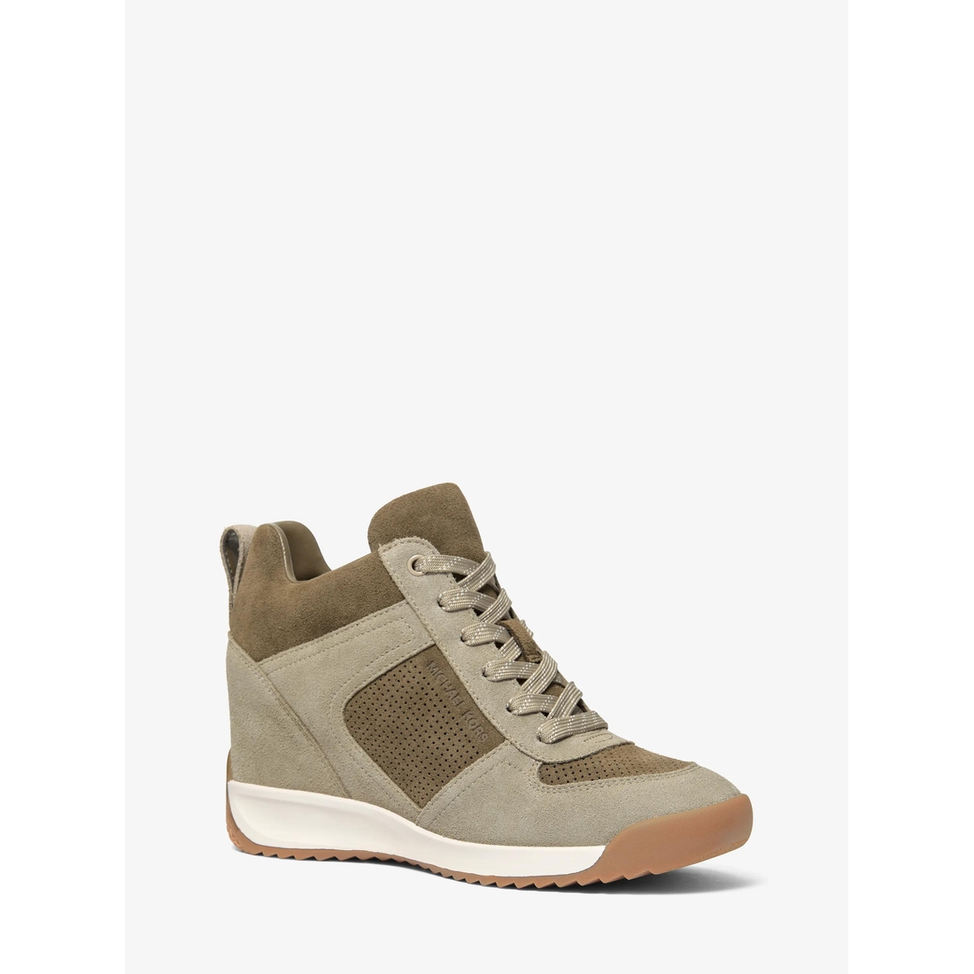 Michael Kors Nikko S2 Perforated Suede Wedge Trainer