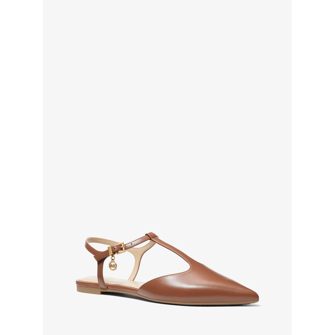 Michael Kors Cherie Leather T-Strap Flat