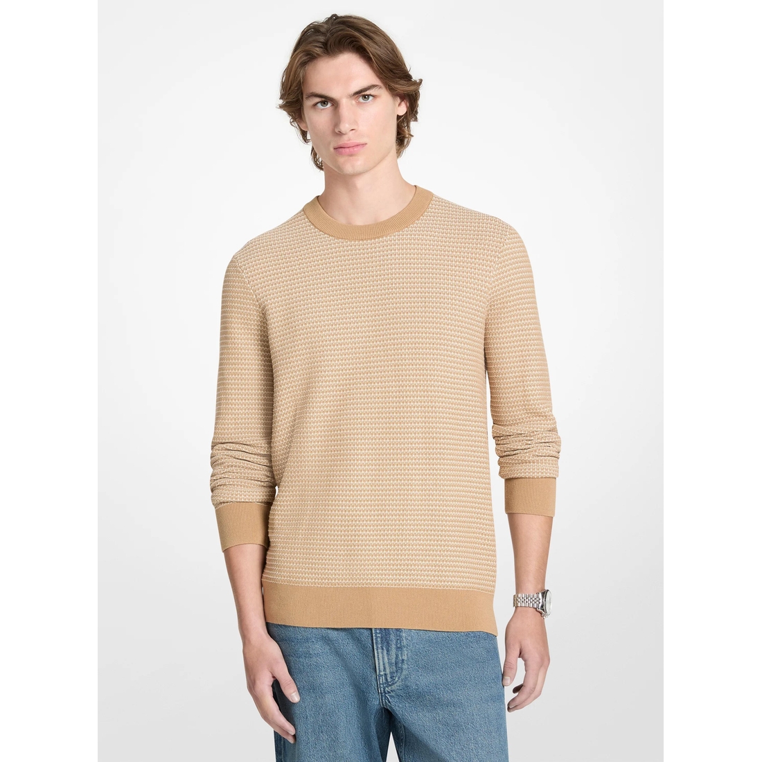 Michael Kors Textured Cotton Sweater