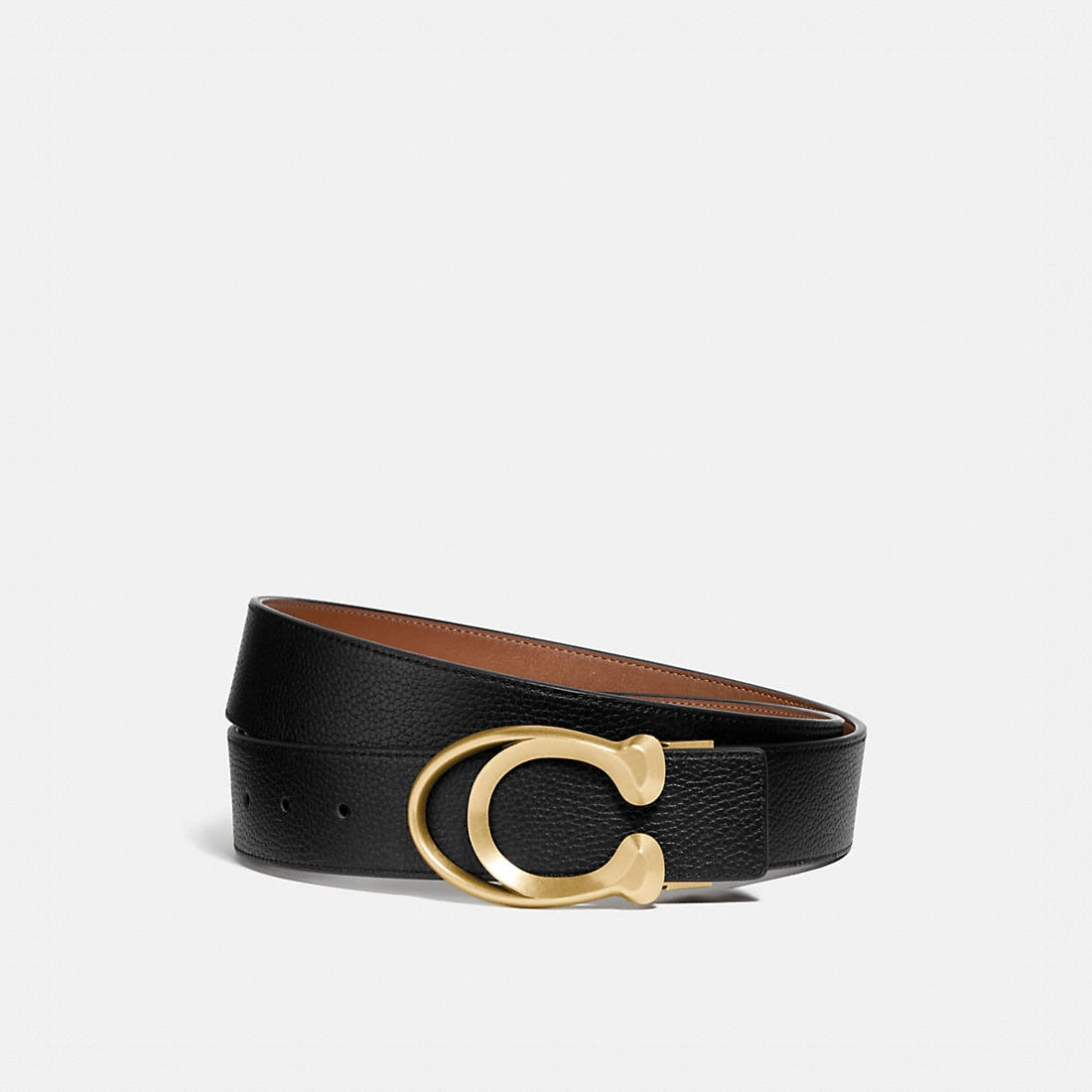 coach belt with c buckle