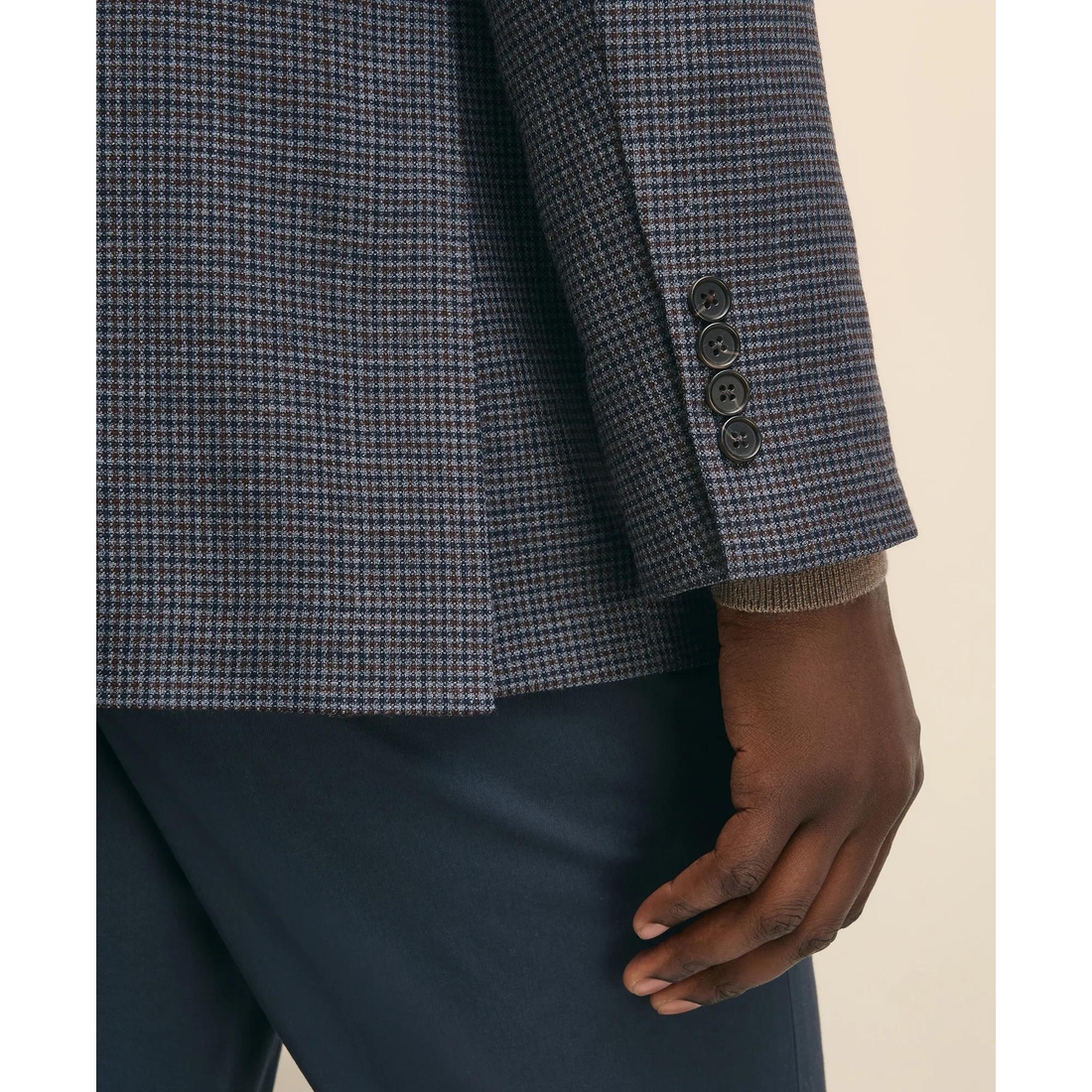 Brooks Brothers Factory Store Traditional Fit Wool Hopsack Gingham