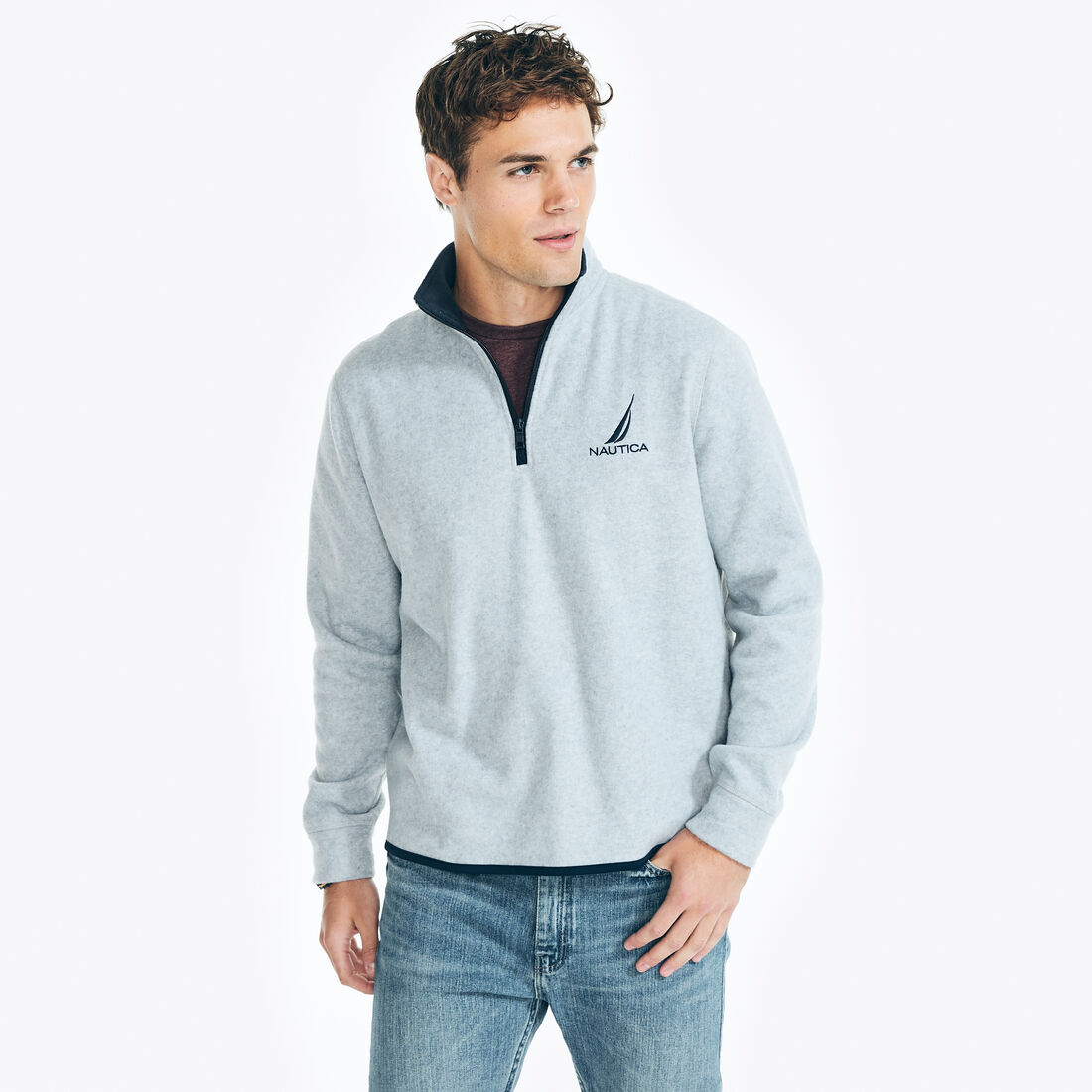 Nautica Men's Nautex Half-Zip Sweatshirt available now at Nautica Men's Nautex Half-Zip Sweatshirt available now at