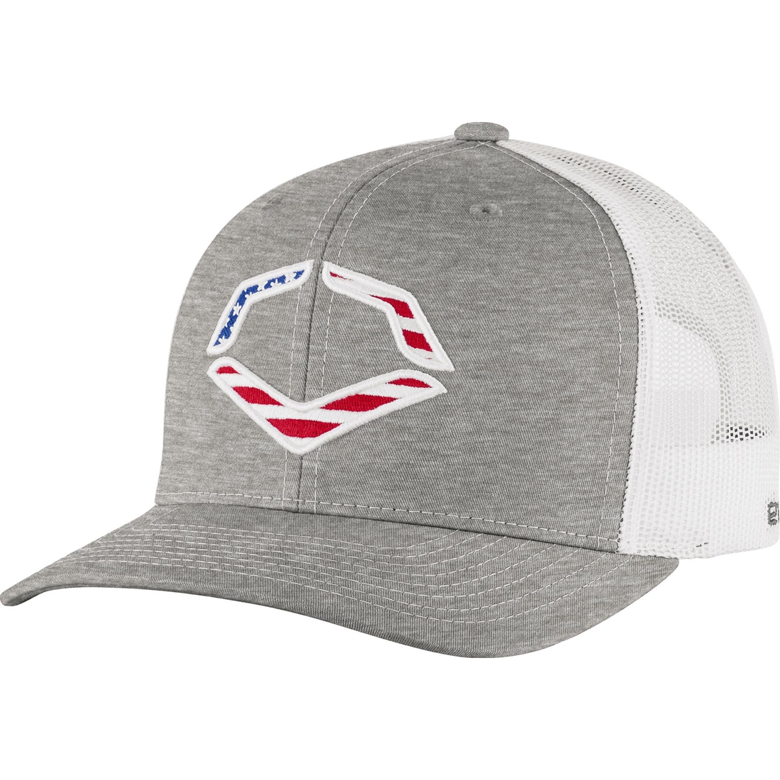 Evoshield USA Snapback Trucker Hat, Men's, Heather Grey