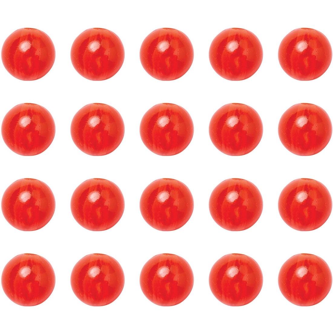 Eagle Claw 8mm Red Bead - 20 pack