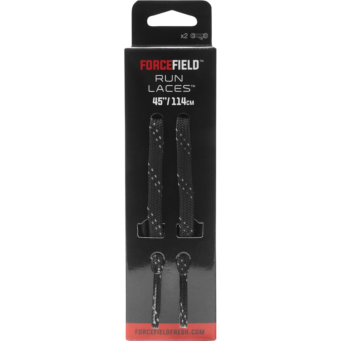 Sofsole 45" Flat Running Laces, Black/Reflective