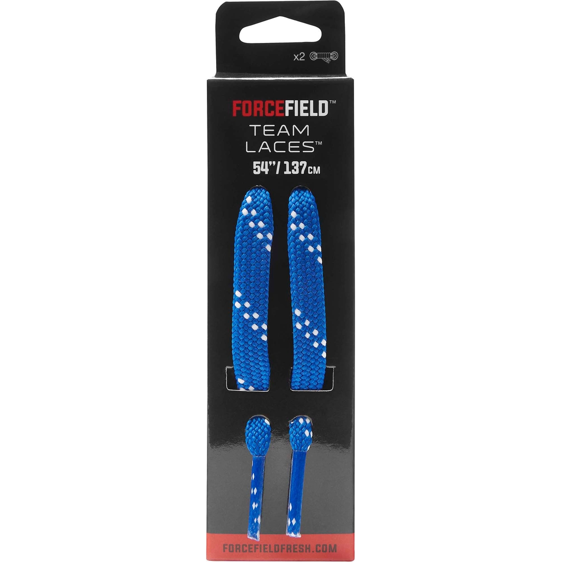 Sofsole 54" Team Speckled Flat Laces, Royal Blue/White