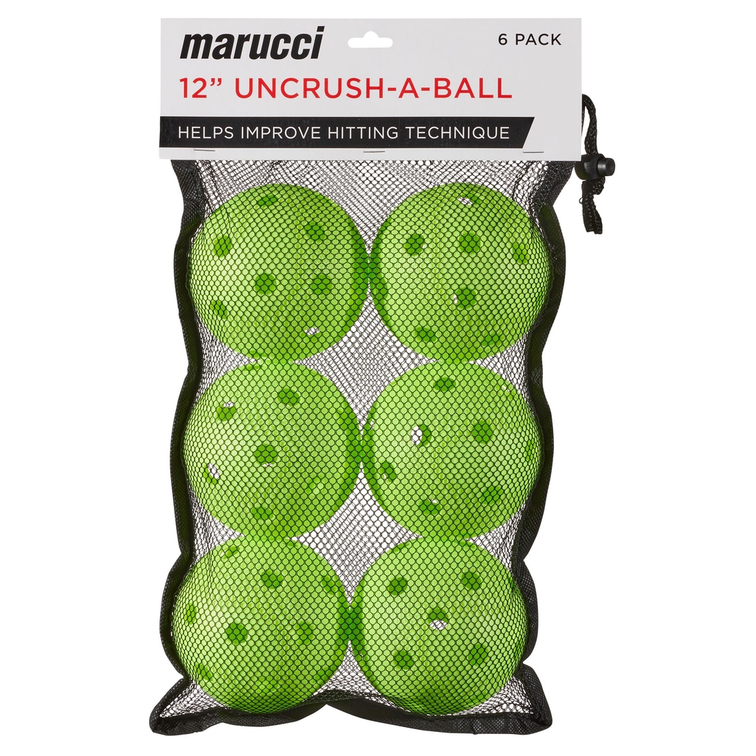 Marucci 12" Plastic Uncrushable Training Softballs- 6 Pack