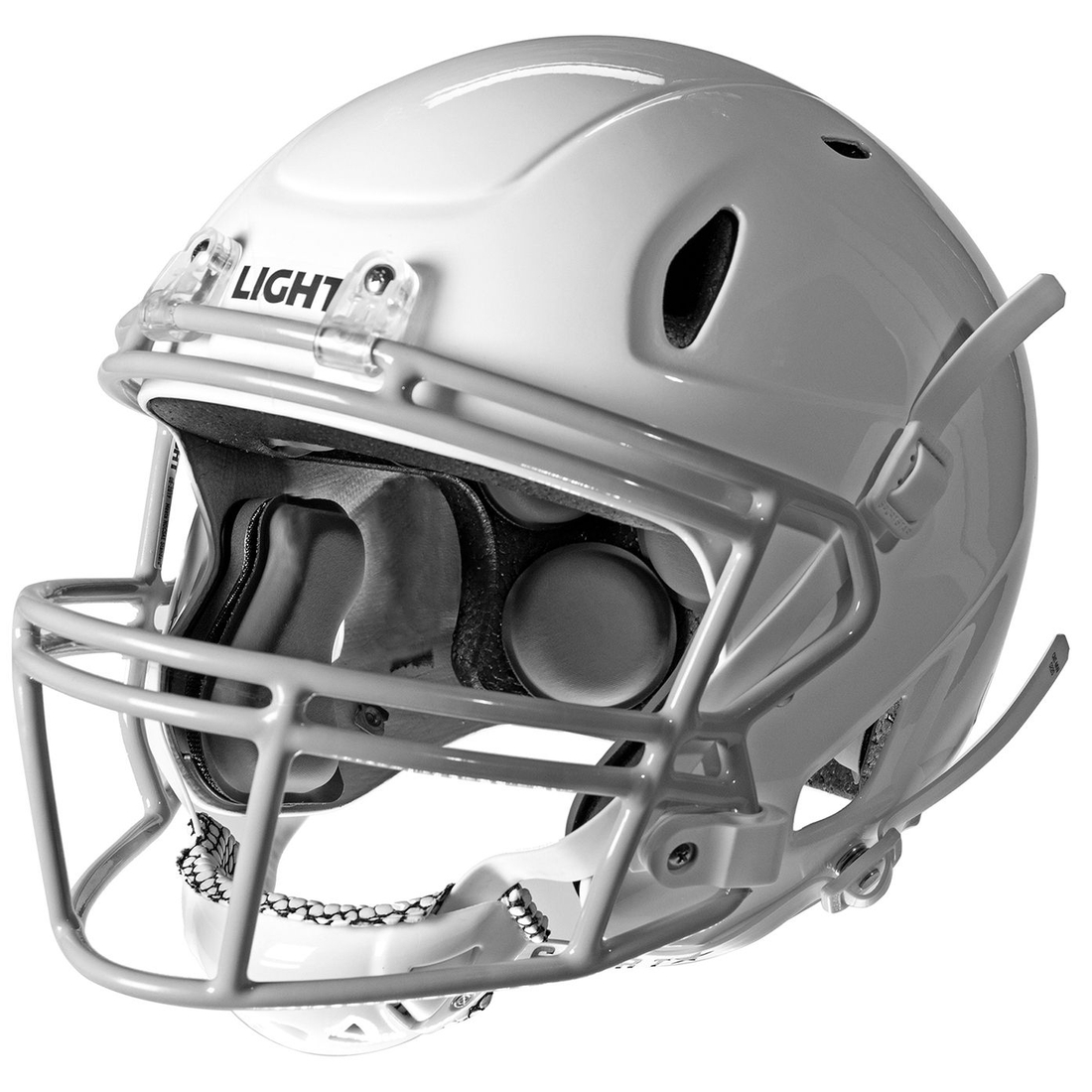 Light Helmets Youth LS2 Polycarbonate Shell Football Helmet, Kids, Medium, Gloss White