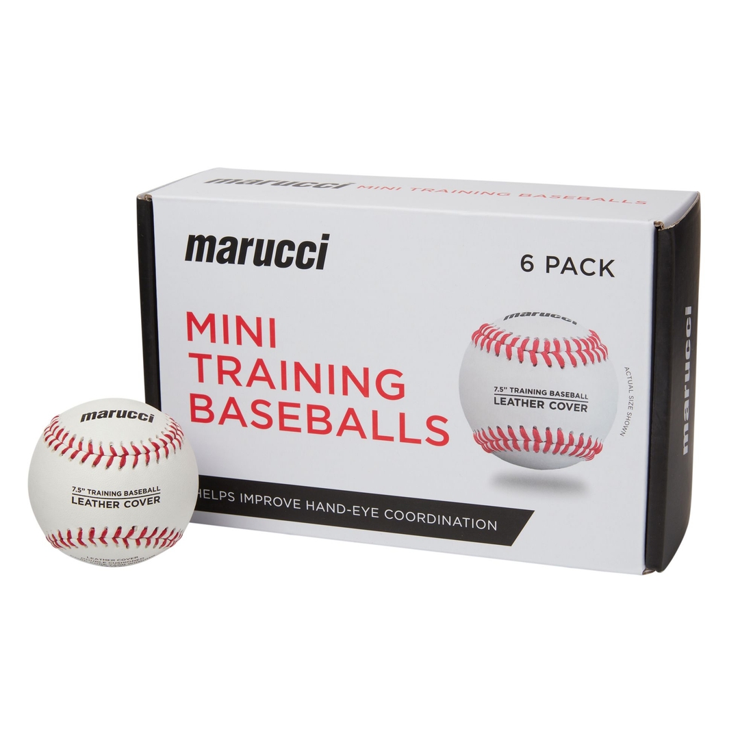Marucci 7.5” Mini Training Baseballs – 6 Pack, Cork