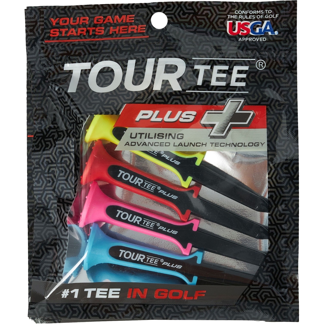 Tour Tee Plus Consistent Golf Tees - 4 Pack