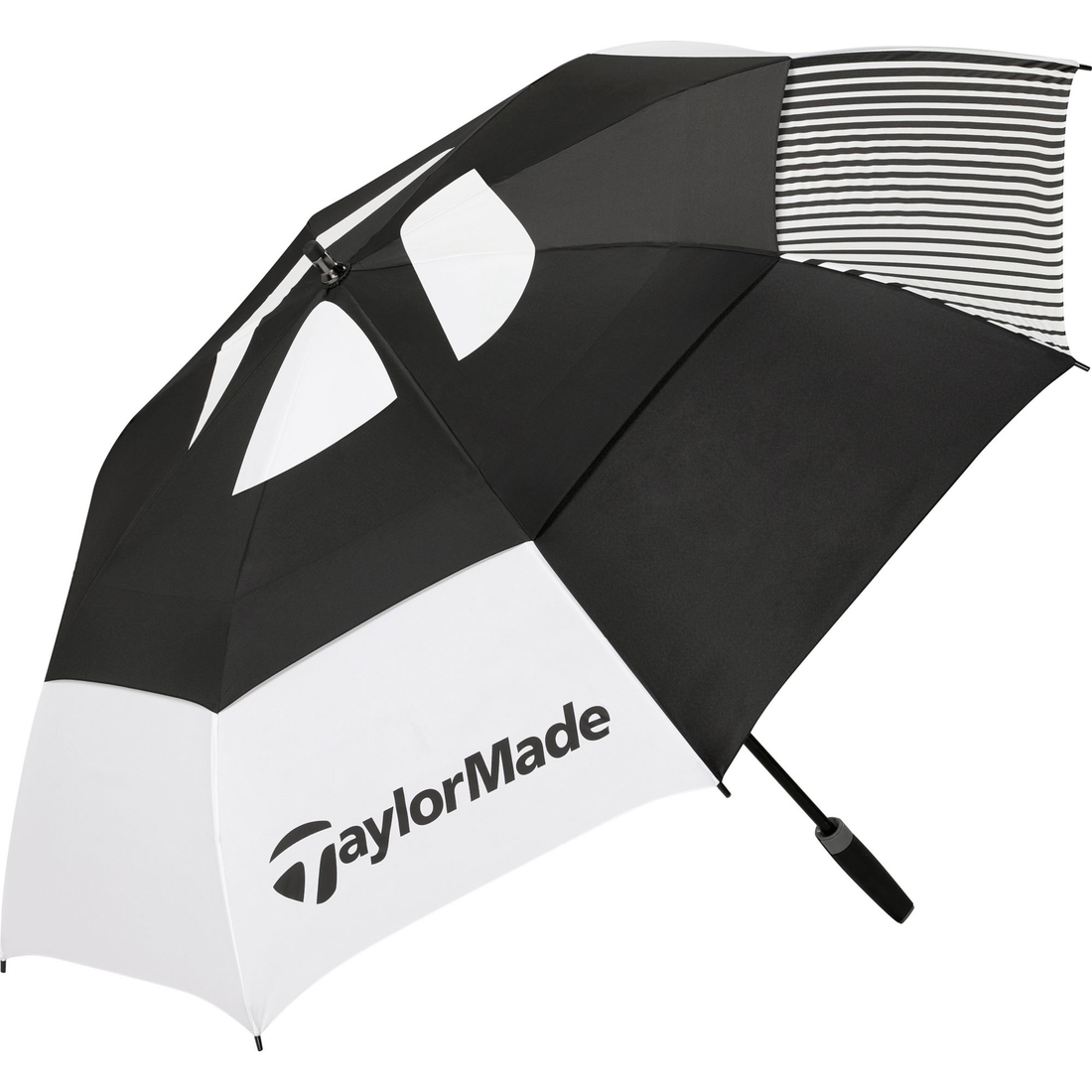 Taylormade 64" Double Canopy Umbrella, Black/White