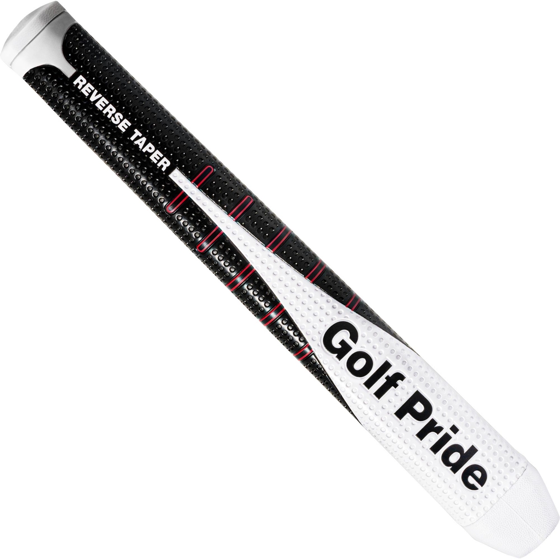 Golf Pride Reverse Taper Flat Putter Grip, Black/White