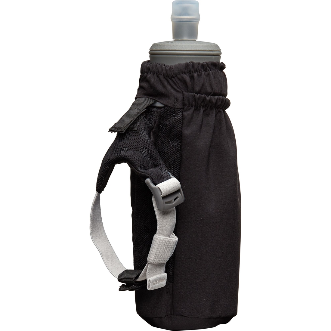 Nathan Pinnacle Soft Flask - 14 oz., Black/Reflective Silver