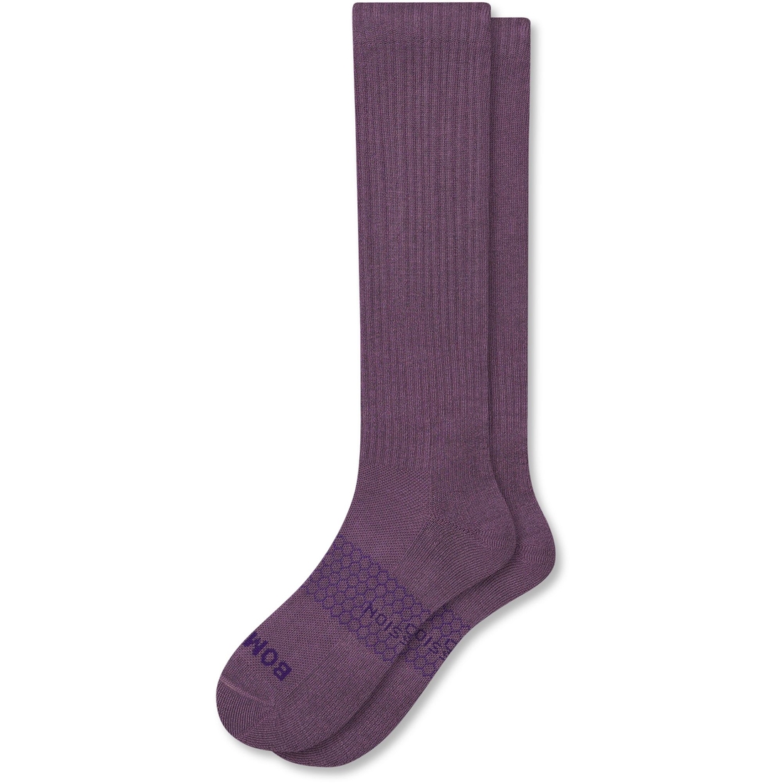 Bombas Solid Double Stripe Casual Compression Knee High Socks, Men's