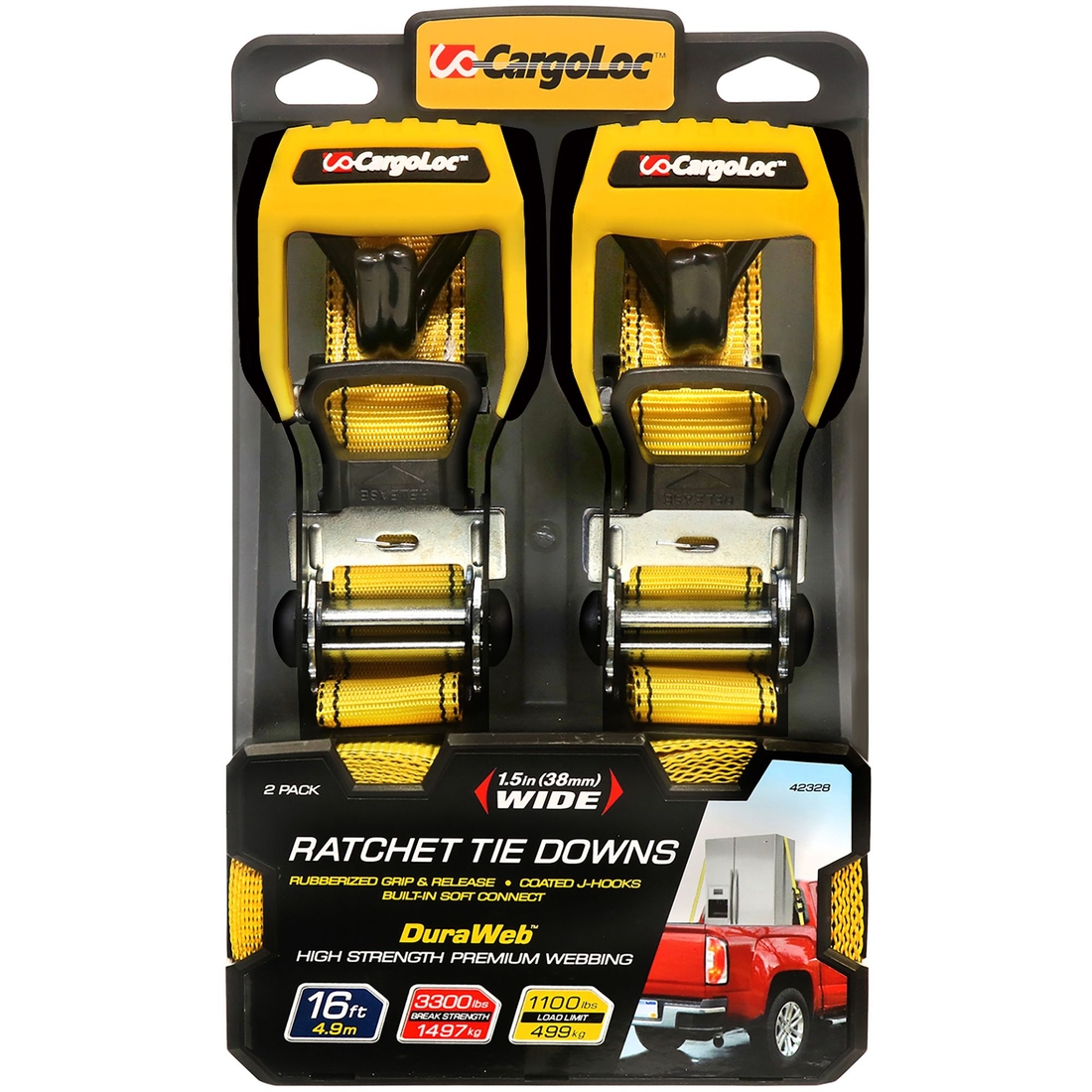 Cargoloc Over-Molded Ratchet 2 Pack