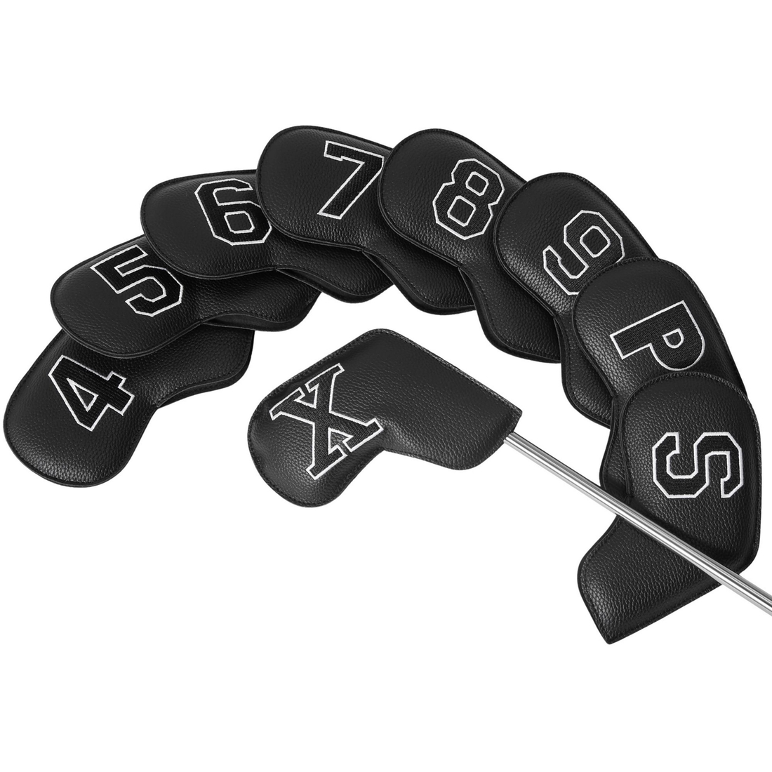 Maxfli Padded Iron Headcovers, Black