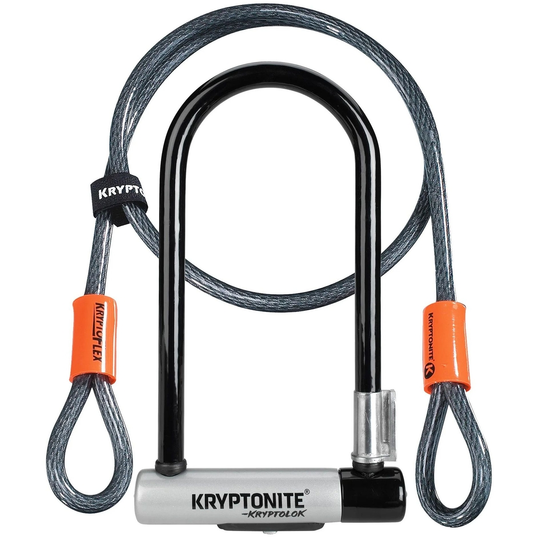 Kryptonite Kryptolok Standard U-Lock with Cable, Steel