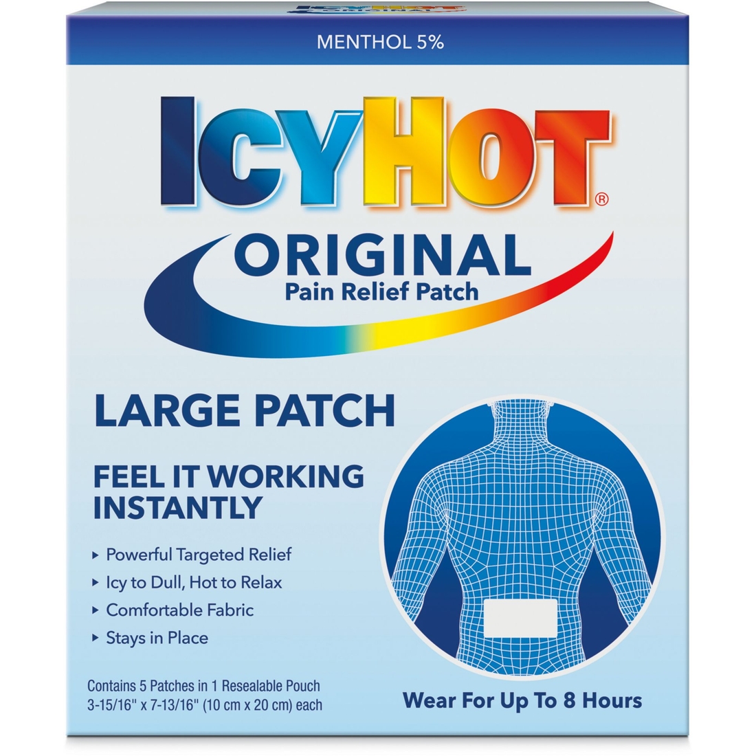 Icy Hot Original Back Patch - 5 Count