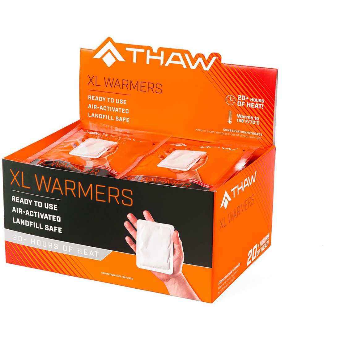 Thaw Disposable Hand Warmer - Extra Large, Black