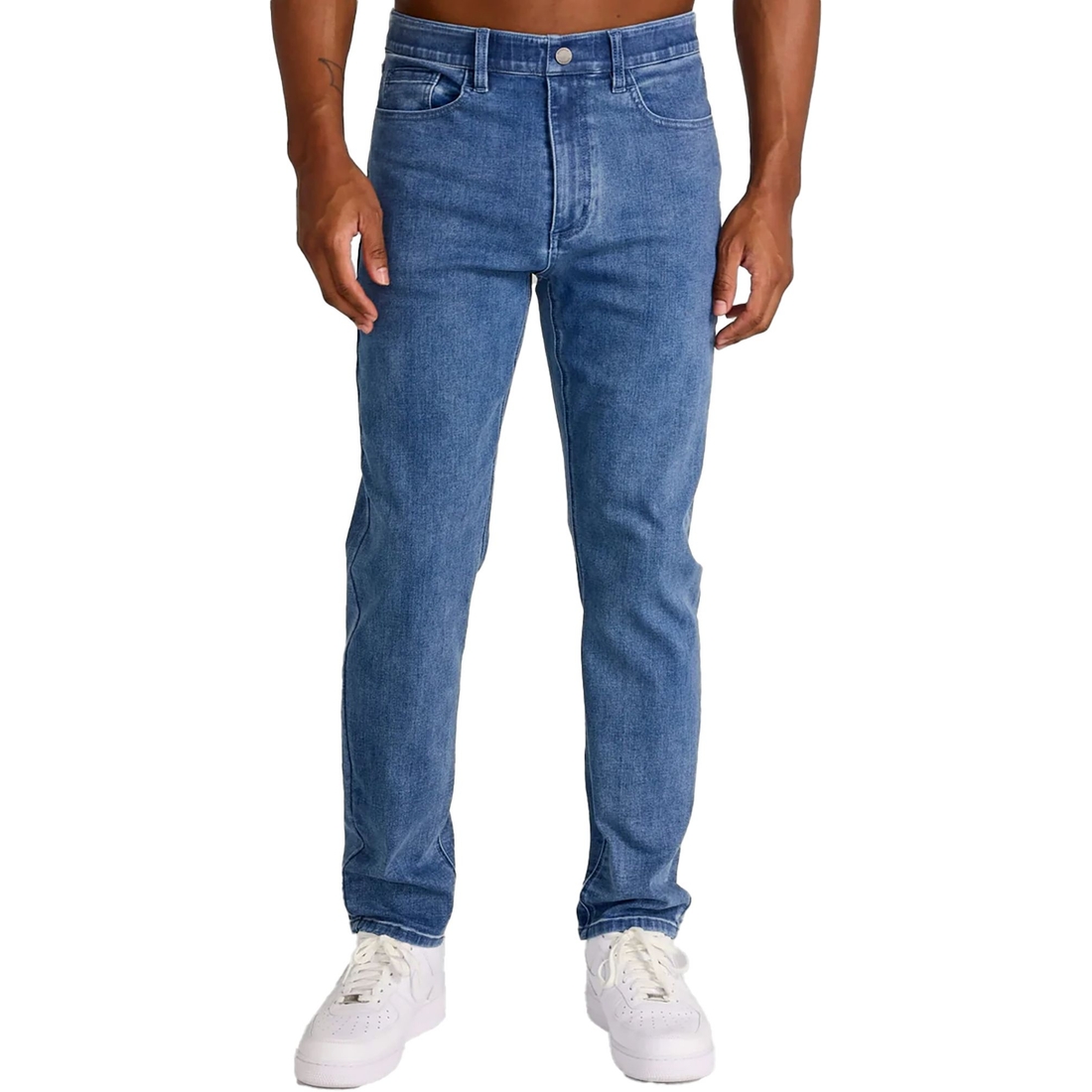 Redvanly Men's Ranstead Pull-On Golf Jeans, Washed Indigo