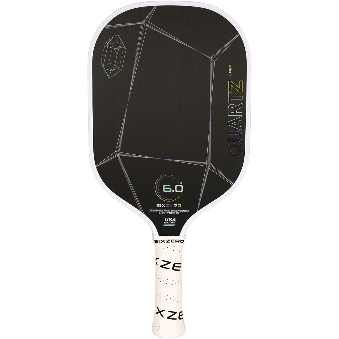 Six Zero Quartz Pickleball Paddle, White