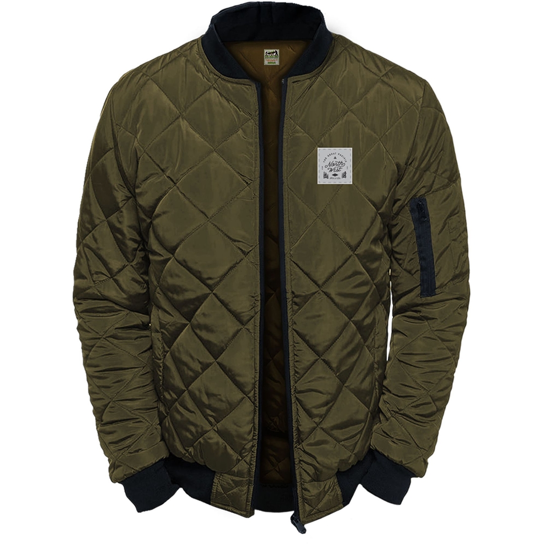 undefined Great PNW Men's Pacific Northwest Green Survey Bomber