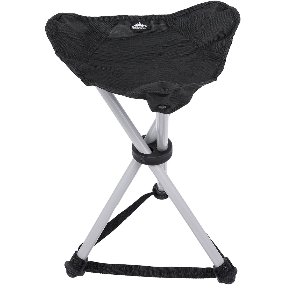 Cascade Mountain Tech Outdoor Portable Folding Camping Stool, Black