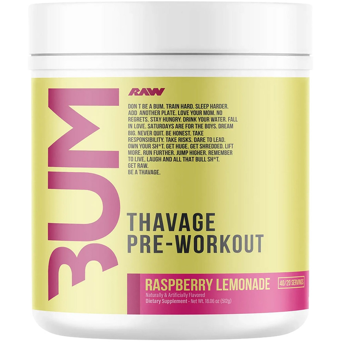 Raw CBUM Thavage Pre-Workout