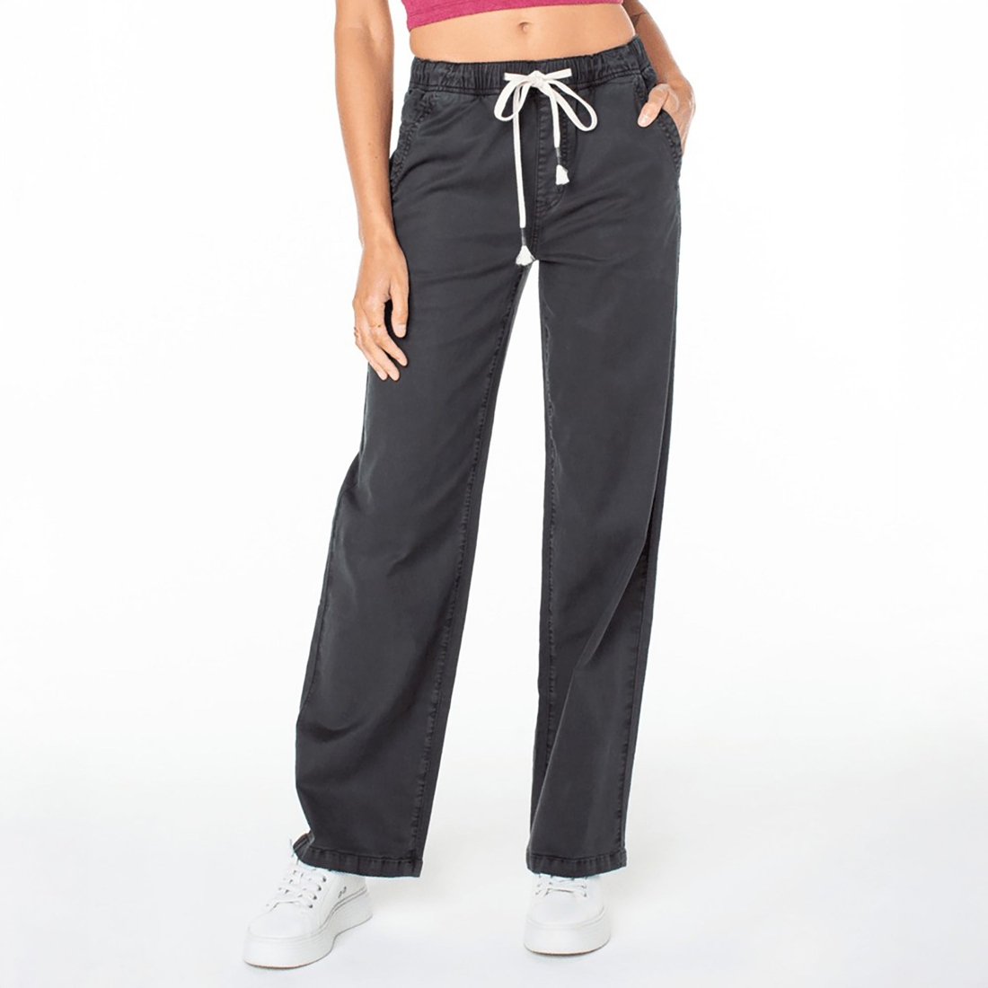 Roxy Women's Sunset Dream Twill Pant, Phantom Solid