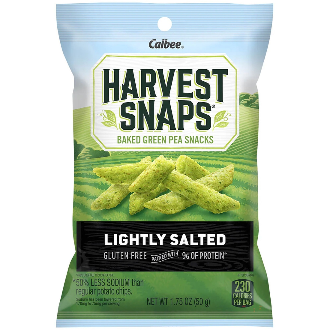 Lesser Evil Harvest Snaps Lightly Salted, Green