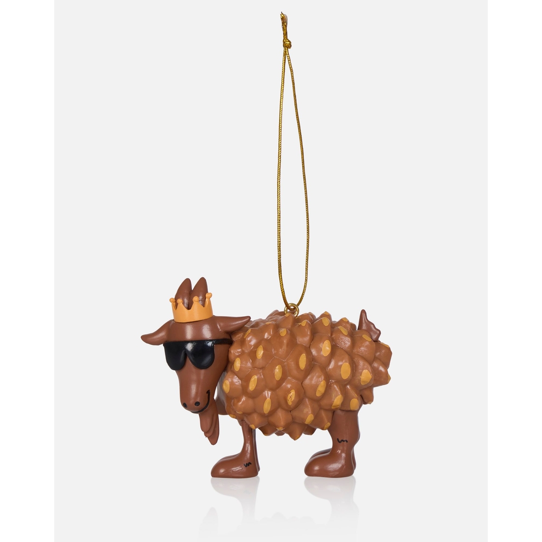 Goat Usa Pinecone Goat Ornament, Brown