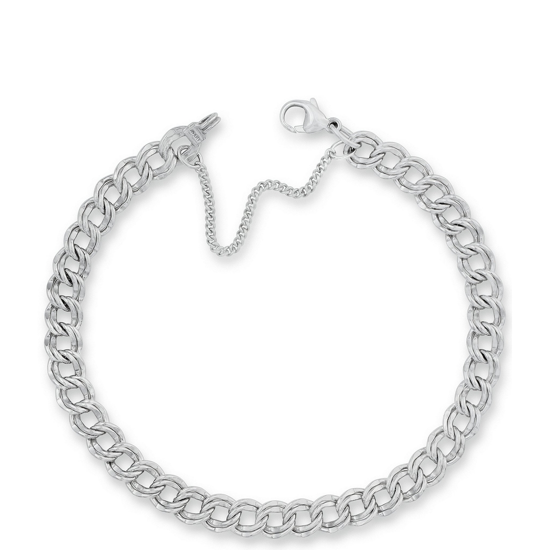 James Avery Medium Double Curb Chain Charm Bracelet