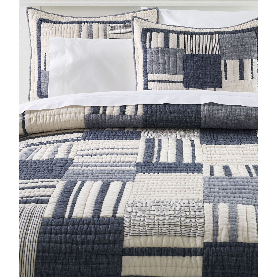 L.l.bean Striped Patchwork Quilt