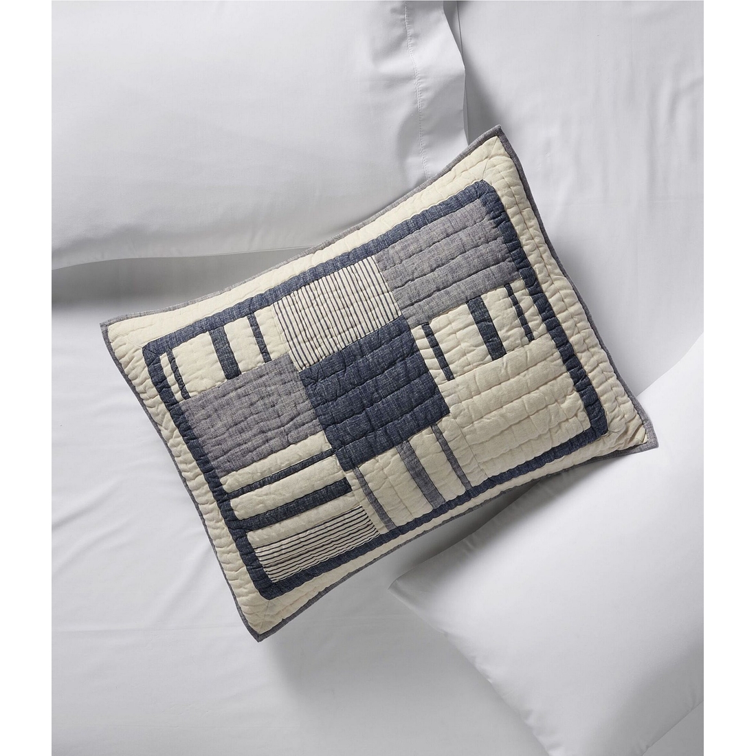 L.l.bean Striped Patchwork Quilted Sham