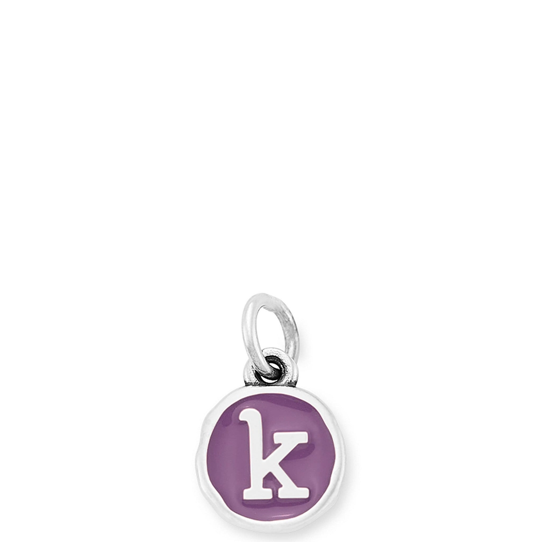 James Avery Enamel Purple Initial Charm