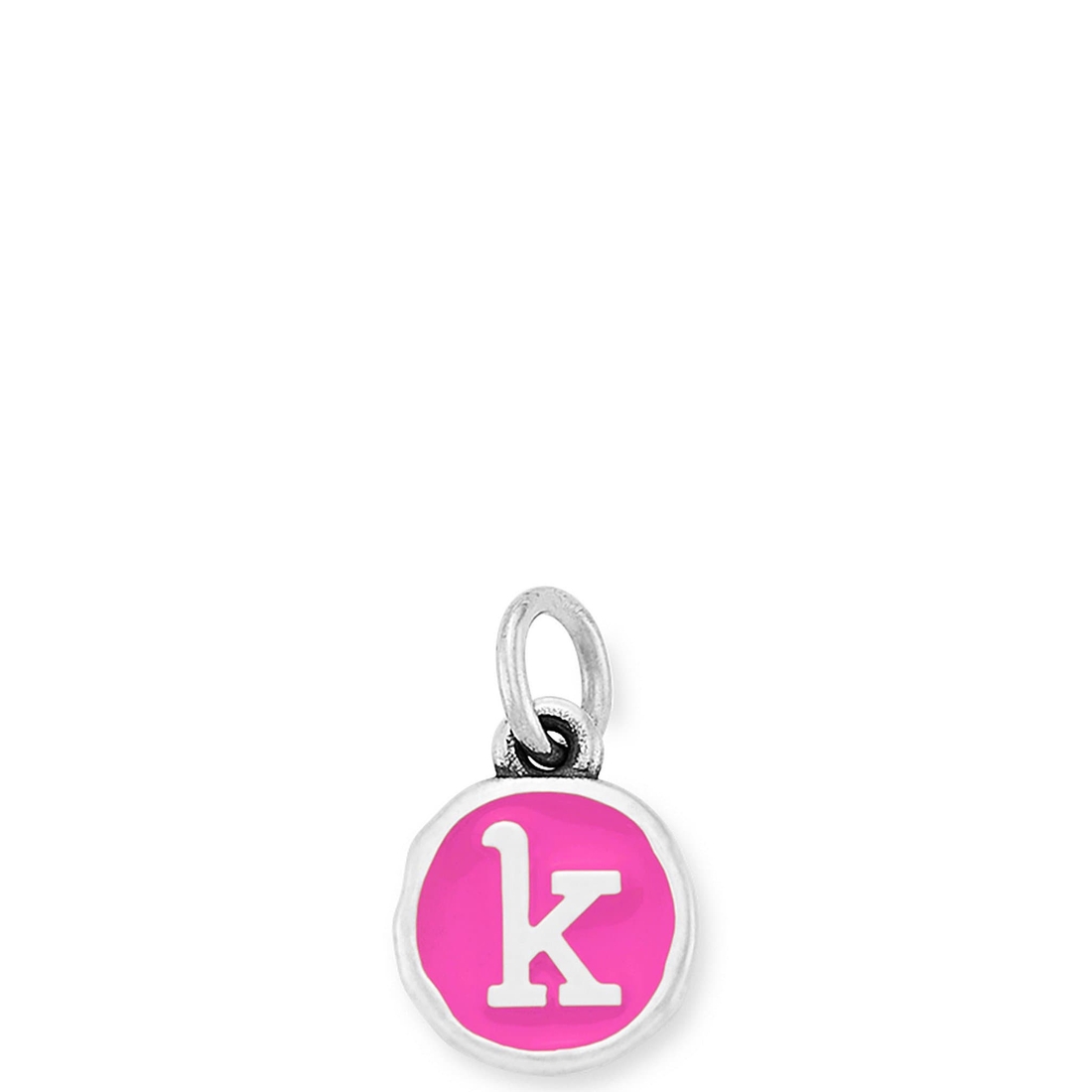 James Avery Enamel Dark Pink Initial Charm