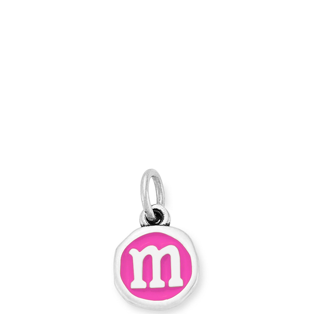 James Avery Enamel Dark Pink Initial Charm