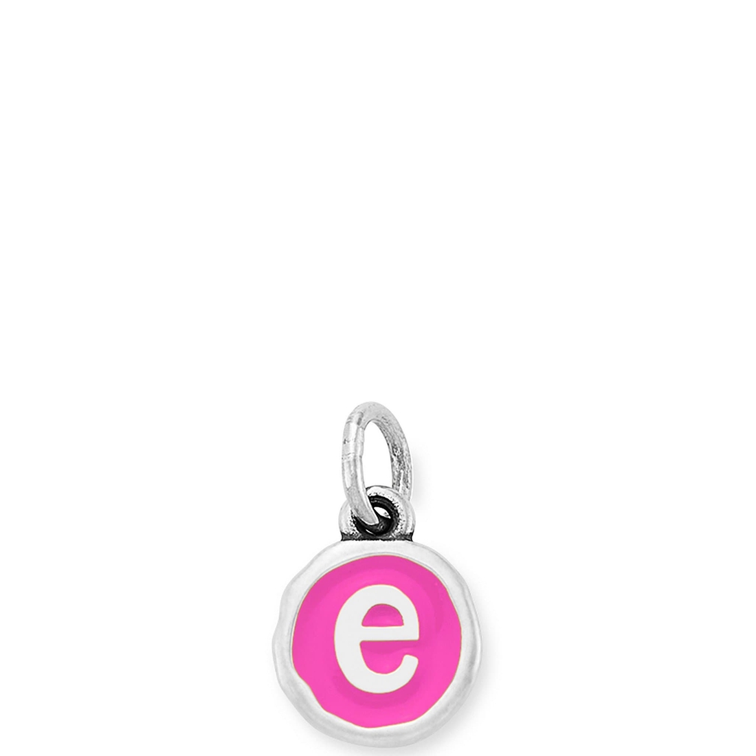 James Avery Enamel Dark Pink Initial Charm