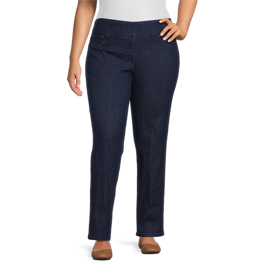 Ruby Rd. Plus Size Pull-On Denim Jeans