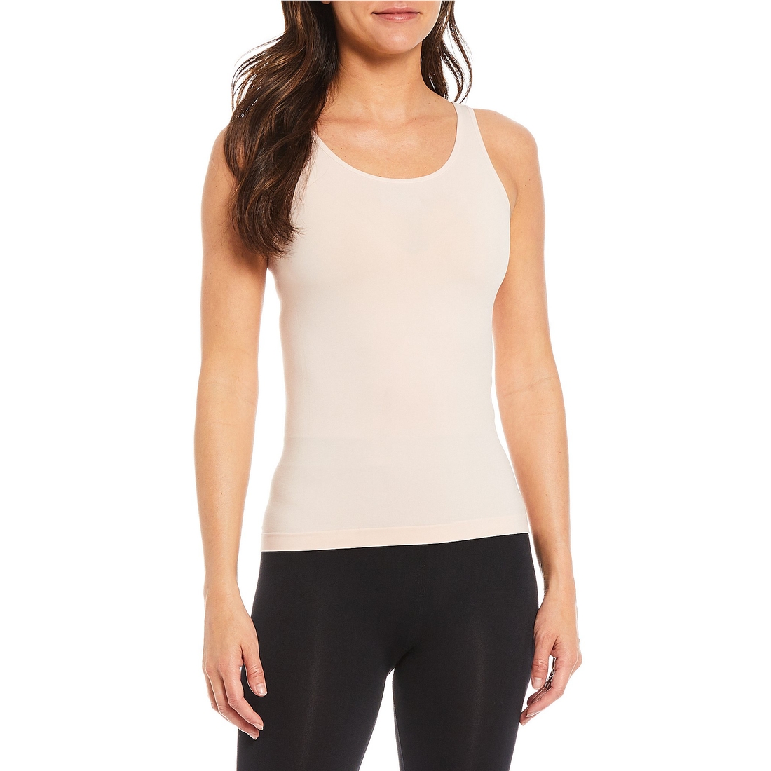 Modern Movement Solid Seamless Reversible Micro Knit Tank