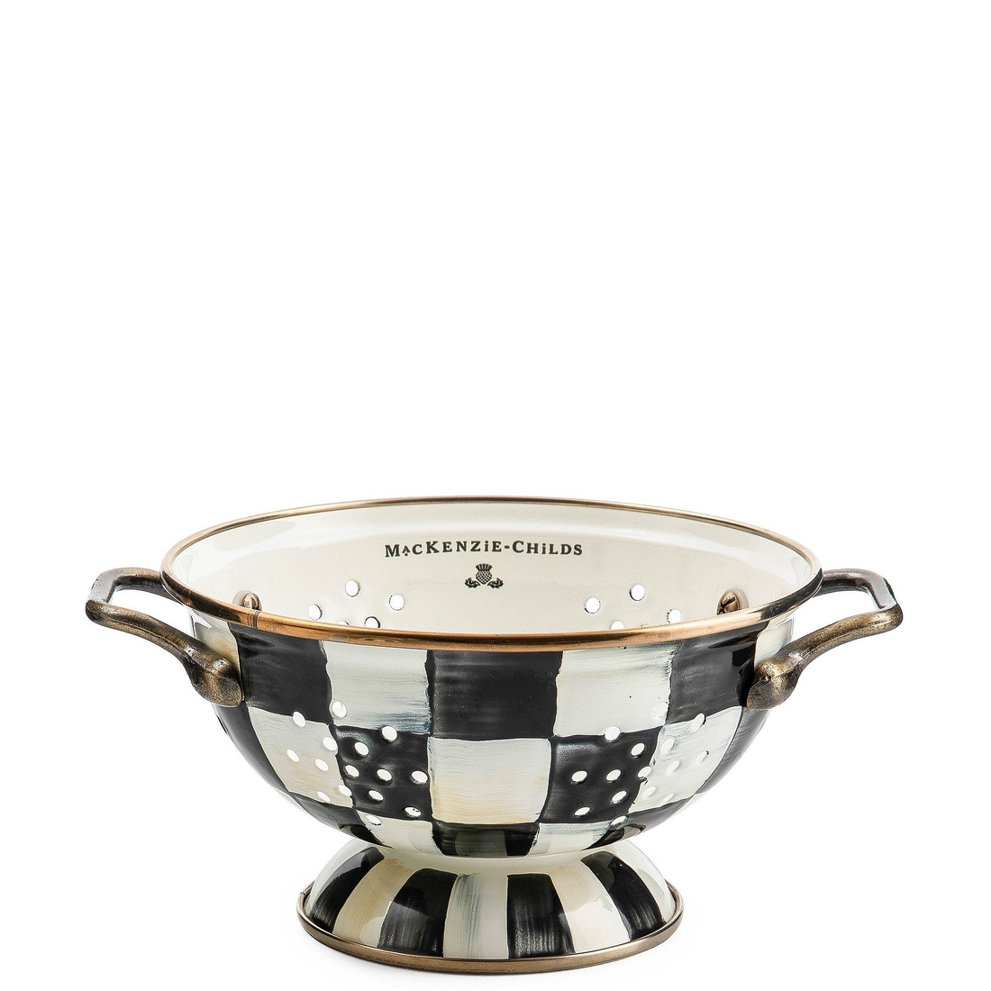Mackenzie-childs Check Enamel Colander