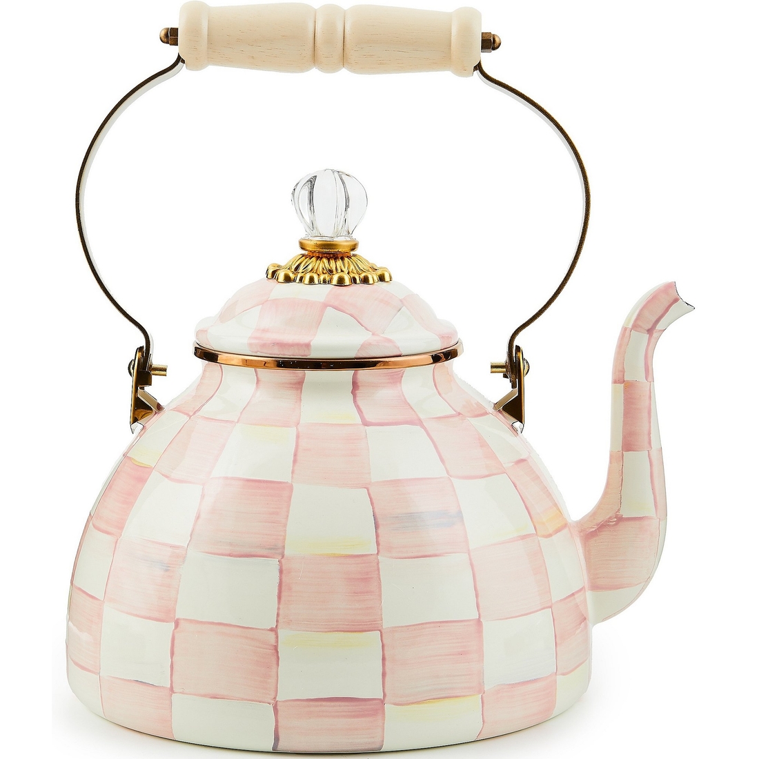Mackenzie-childs Check Enamel Tea Kettle